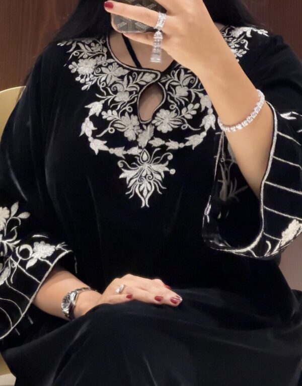 Black velvet dress