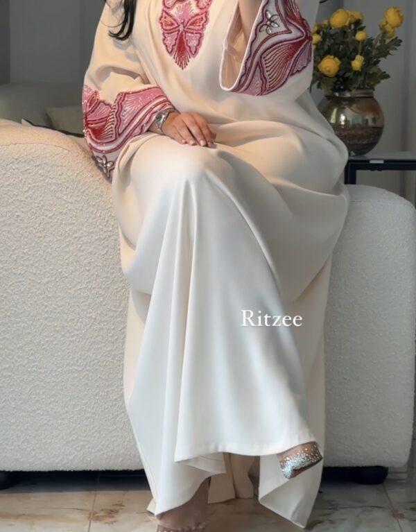 Fully hand work embroidered khaliji dress