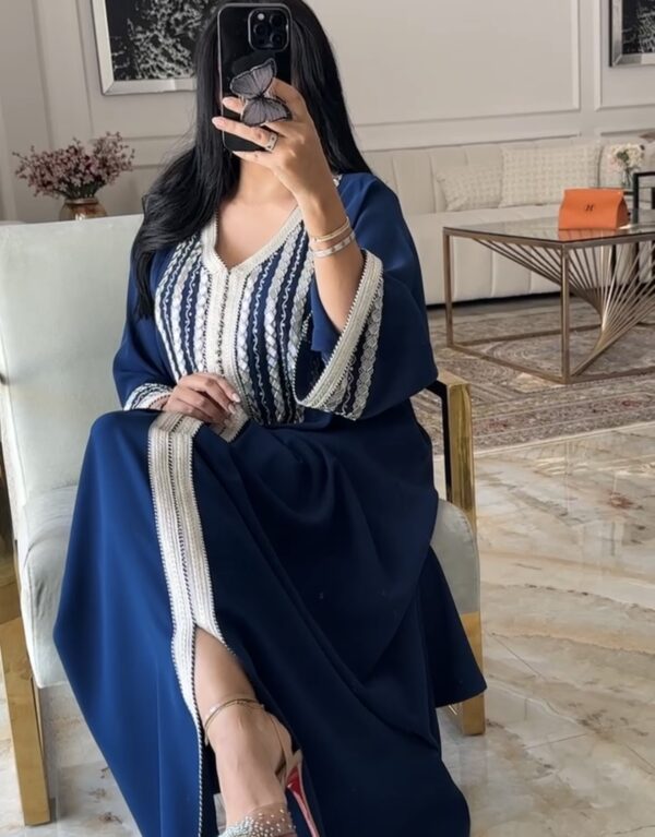 Fully hand work embroidered khaliji dress