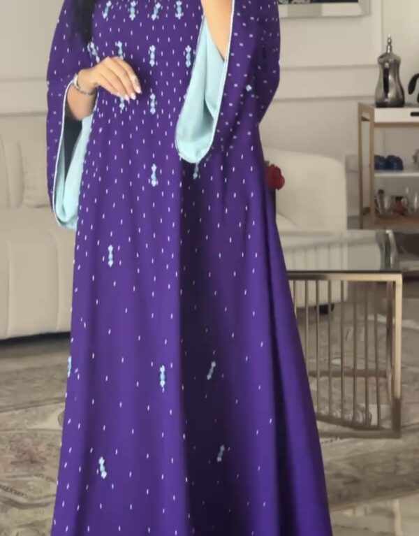 Fully hand work embroidered khaliji dress