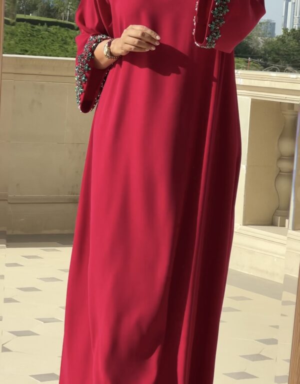 Fully hand work embroidered khaliji dress