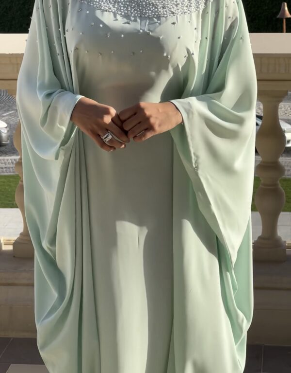Fully hand work embroidered khaliji dress