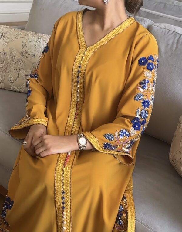 Fully hand work embroidered khaliji dress