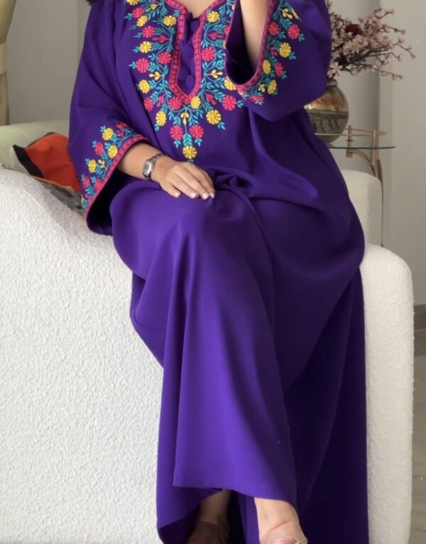 Fully hand work embroidered khaliji dress