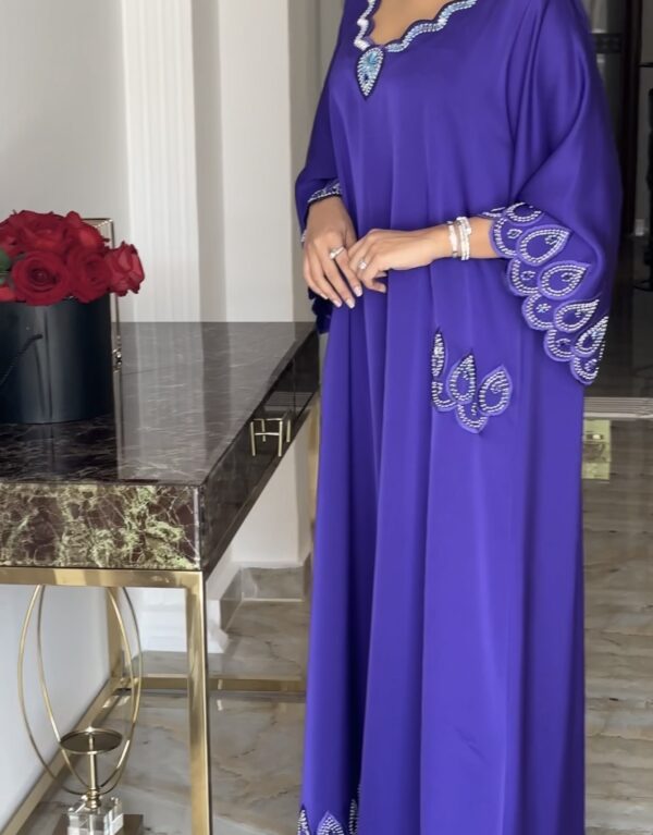 Fully hand work embroidered khaliji dress