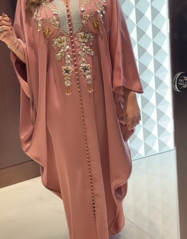 Fully hand work embroidered khaliji dress