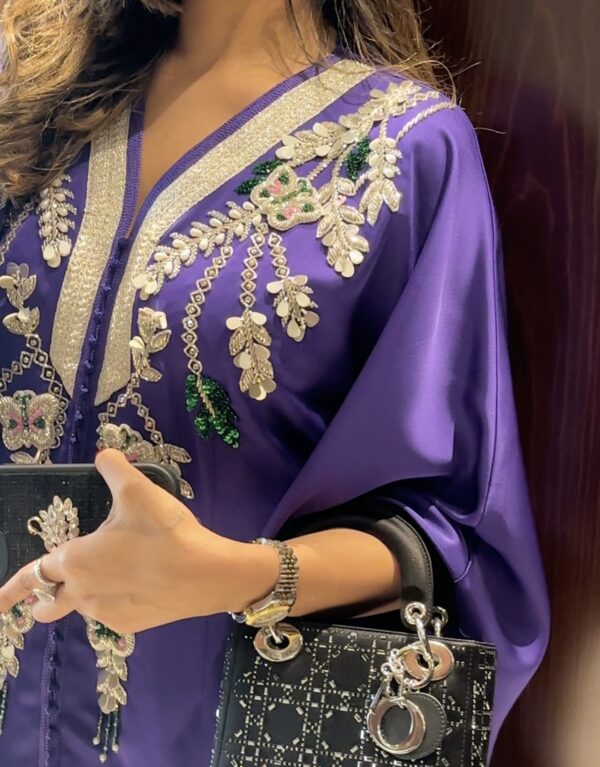 Fully hand work embroidered khaliji dress
