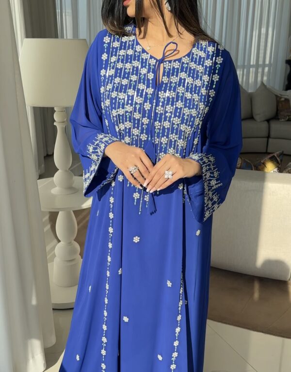 Fully hand work embroidered khaliji dress