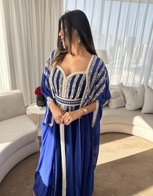 Fully hand work embroidered khaliji dress