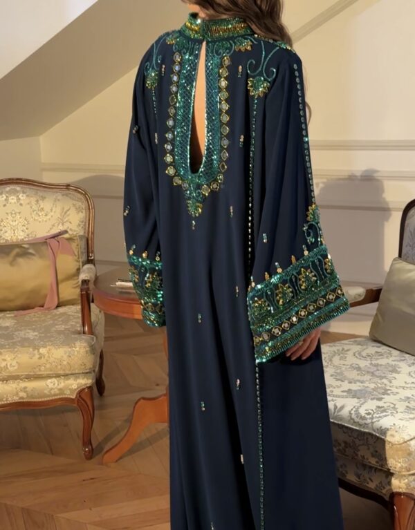 Modern khaliji dress fully hand embroidered