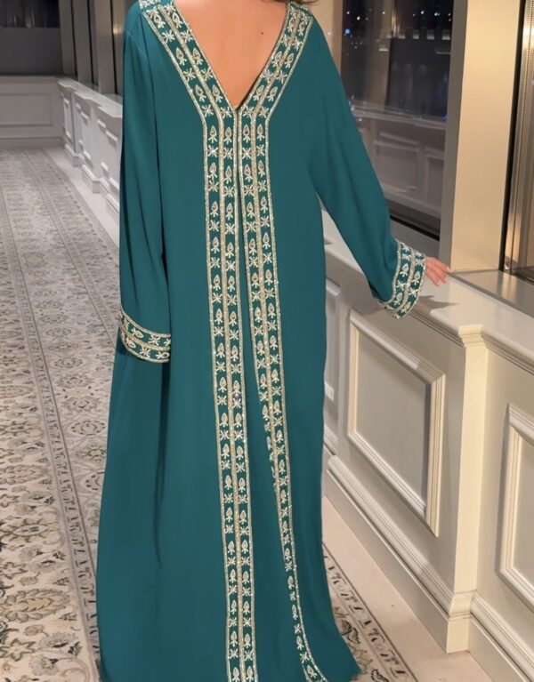 Modern khaliji dress fully hand embroidered