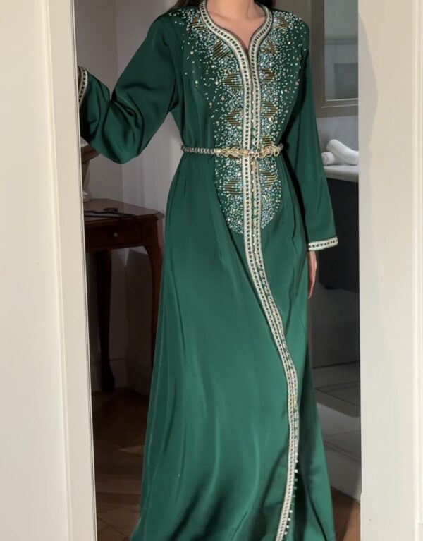 Modern khaliji dress fully hand embroidered