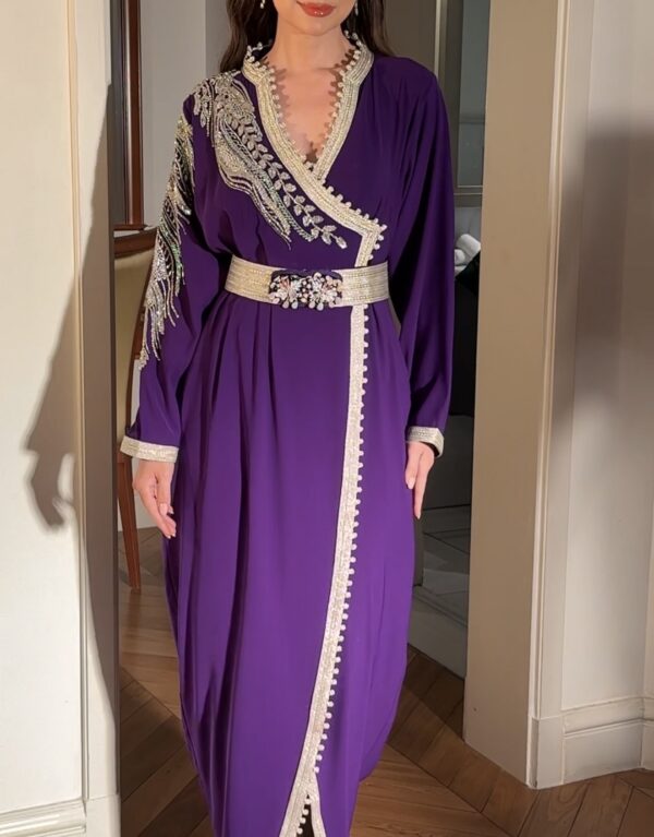 Modern khaliji dress fully hand embroidered