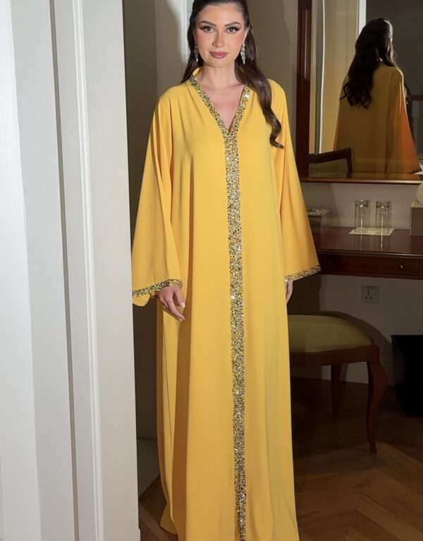 Modern khaliji dress fully hand embroidered