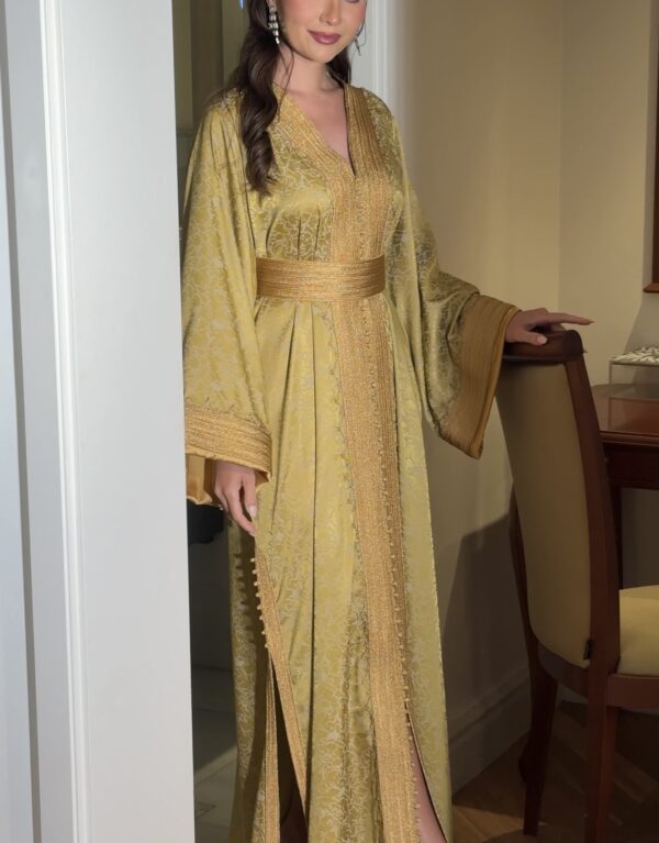 Modern khaliji dress fully hand embroidered