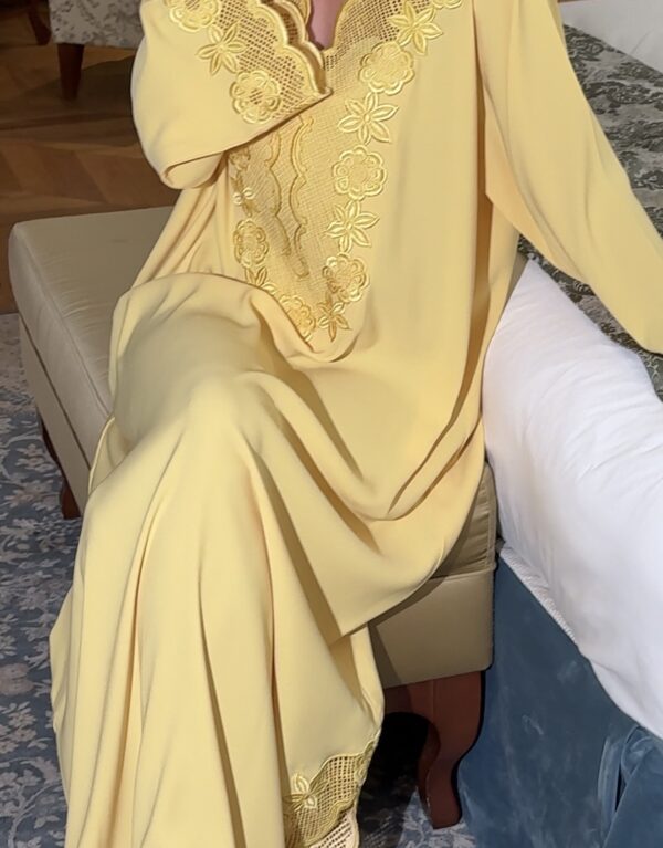 Modern khaliji dress fully hand embroidered