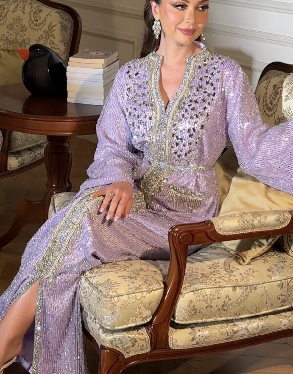 Modern khaliji dress fully hand embroidered