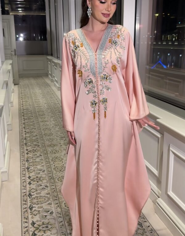 Modern khaliji dress fully hand embroidered