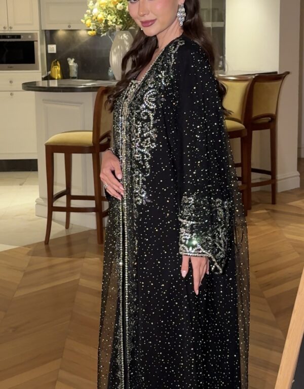 Modern khaliji dress fully hand embroidered