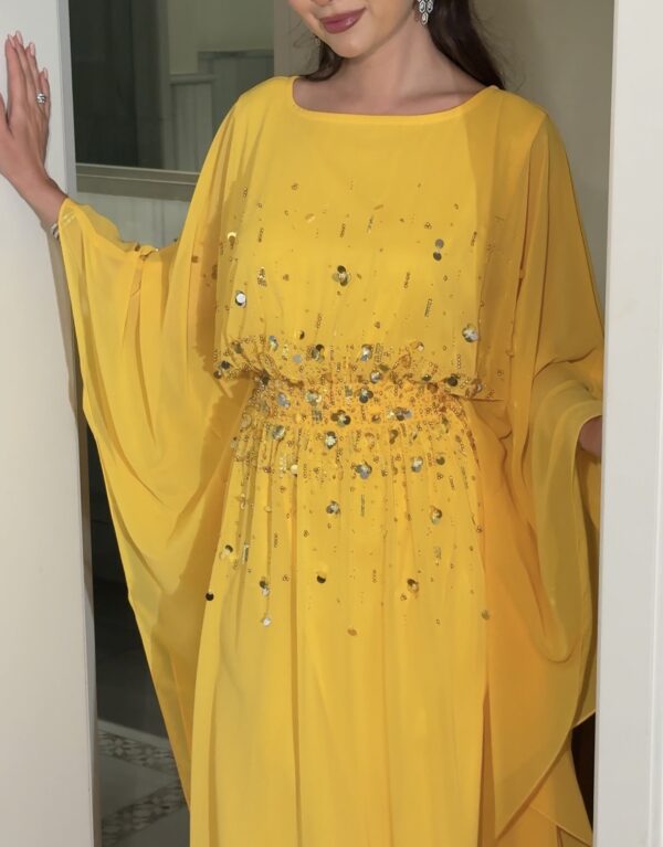 Modern khaliji dress fully hand embroidered