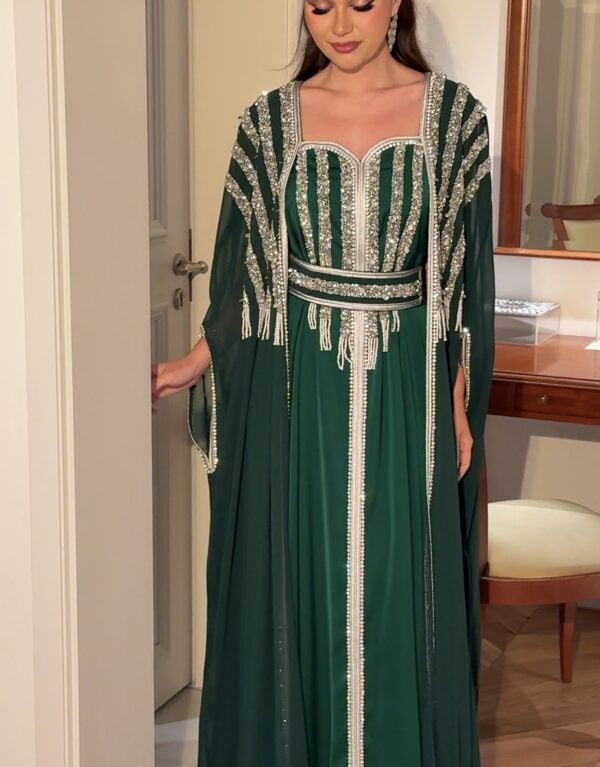 Modern khaliji dress fully hand embroidered