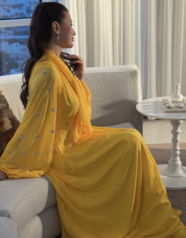 Modern khaliji dress fully hand embroidered