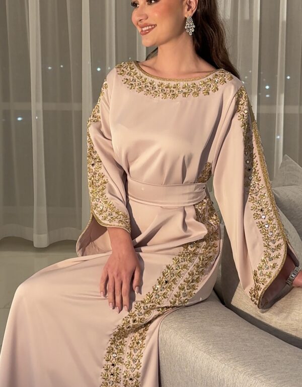 Modern khaliji dress fully hand embroidered