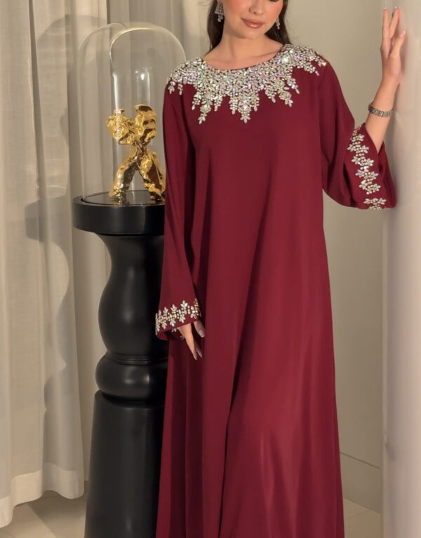 Modern khaliji dress fully hand embroidered
