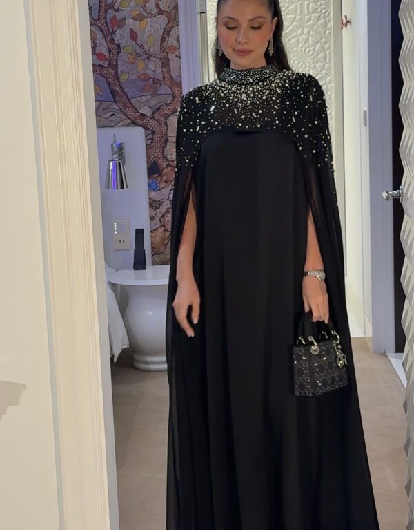 Modern khaliji dress fully hand embroidered