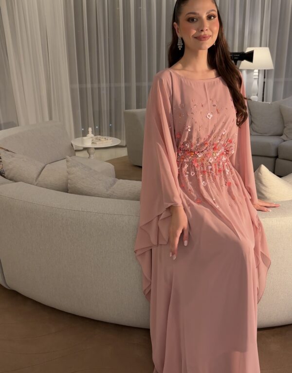 Modern khaliji dress fully hand embroidered