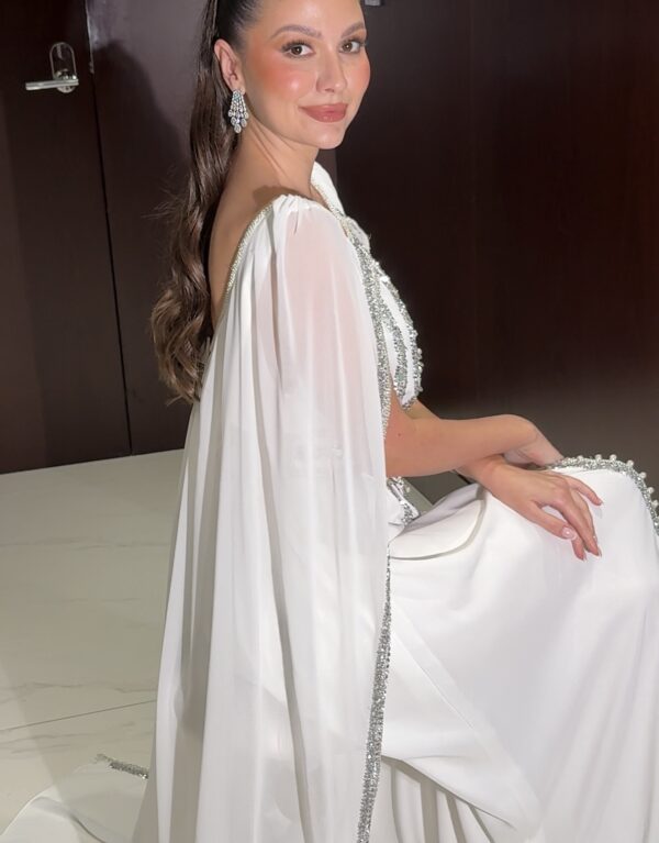 Modern khaliji dress fully hand embroidered